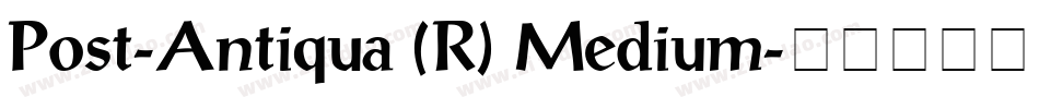 Post-Antiqua (R) Medium字体转换